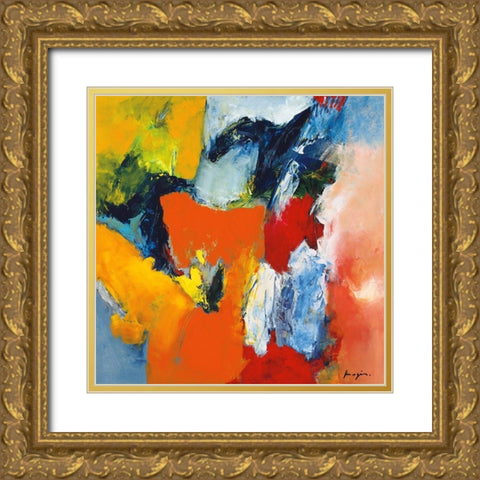 Tutti Frutti Gold Ornate Wood Framed Art Print with Double Matting by Magis, Pascal