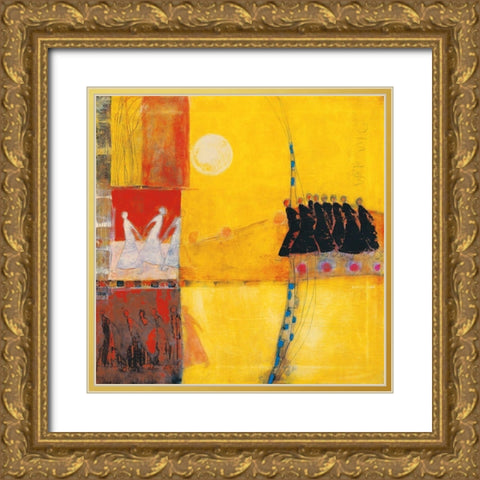Far Away Gold Ornate Wood Framed Art Print with Double Matting by van Ginkel, Marjolijn