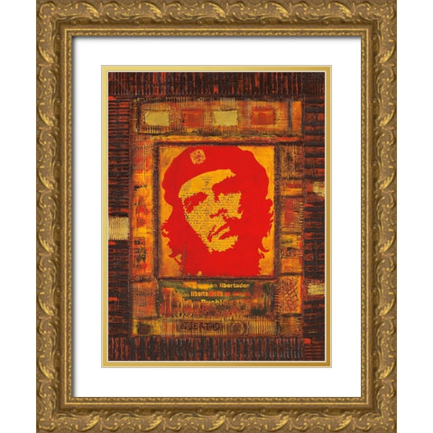 Libertad III Gold Ornate Wood Framed Art Print with Double Matting by Candon, Frederick