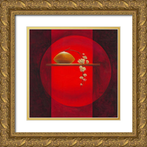 Mise en lumiere Gold Ornate Wood Framed Art Print with Double Matting by Triki, Bernadette