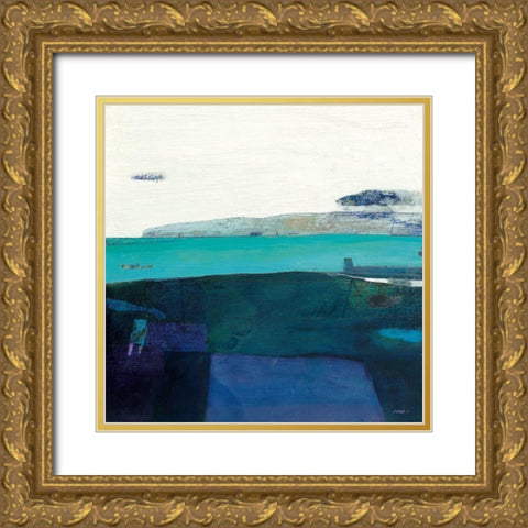 Coastline at Killouan Gold Ornate Wood Framed Art Print with Double Matting by Frampton, Russell