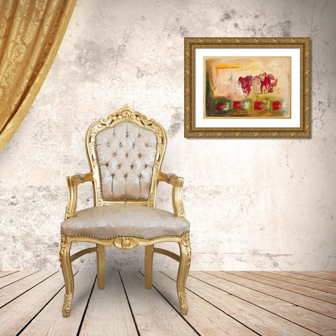 El amore Gold Ornate Wood Framed Art Print with Double Matting by Leys, Gemma