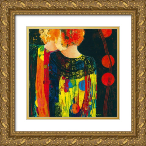 Opeens Gold Ornate Wood Framed Art Print with Double Matting by van Ginkel, Marjolijn