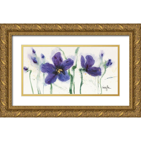 Les Pensees VIII Gold Ornate Wood Framed Art Print with Double Matting by Marthe