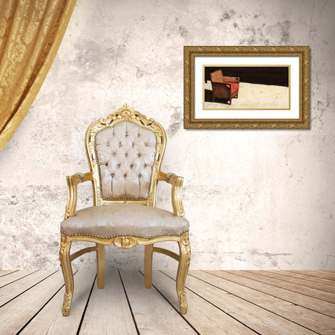 Silenzio Gold Ornate Wood Framed Art Print with Double Matting by Calvetti, Fabio