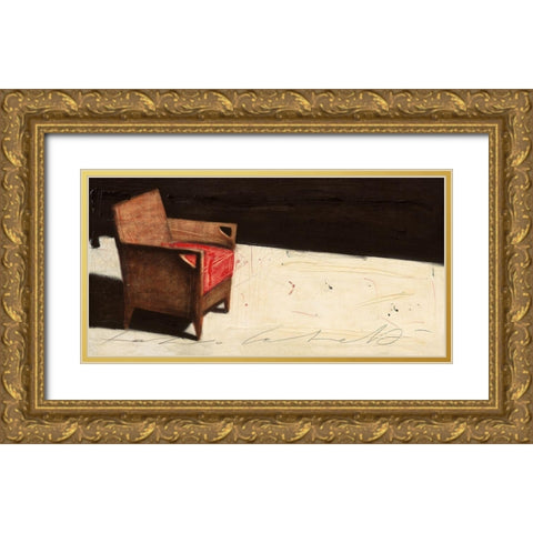 Silenzio Gold Ornate Wood Framed Art Print with Double Matting by Calvetti, Fabio