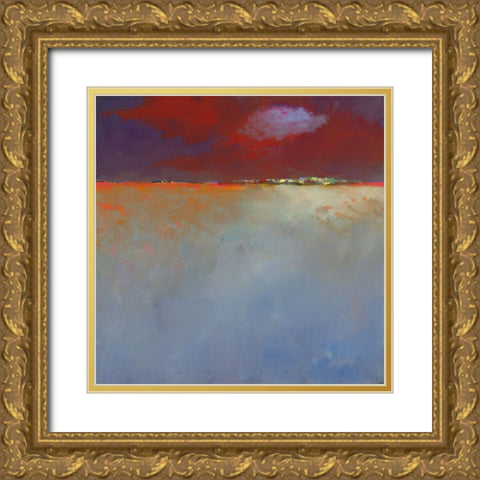 Night is falling Gold Ornate Wood Framed Art Print with Double Matting by Groenhart, Jan