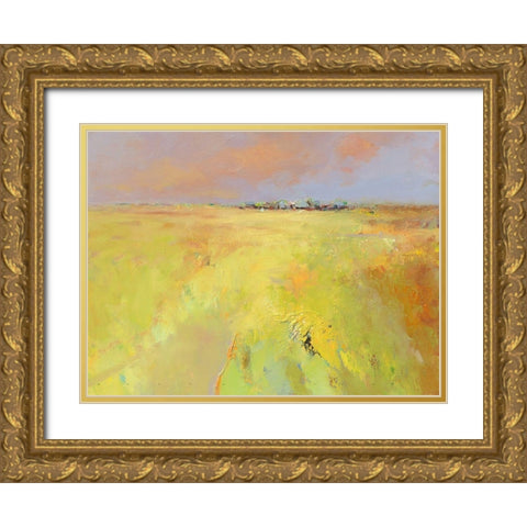Spring Gold Ornate Wood Framed Art Print with Double Matting by Groenhart, Jan