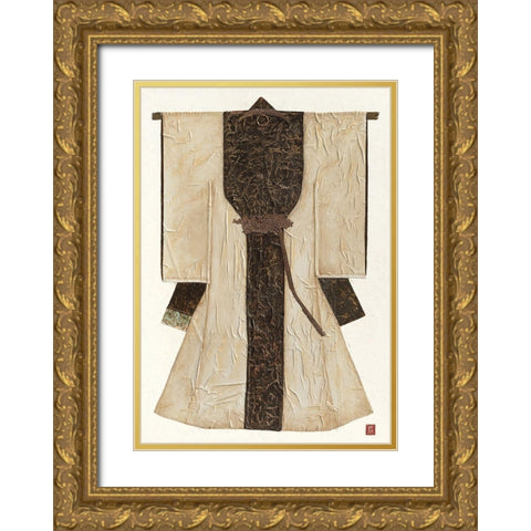 Kimono Gold Ornate Wood Framed Art Print with Double Matting by Thiry, Diana
