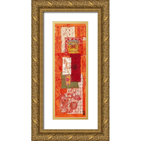 Chinatown II Gold Ornate Wood Framed Art Print with Double Matting by Dahan, Sushila