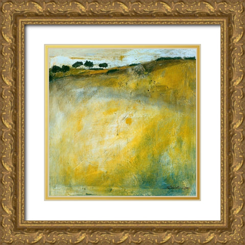 Green Landscape Gold Ornate Wood Framed Art Print with Double Matting by Scherk, Gabriele