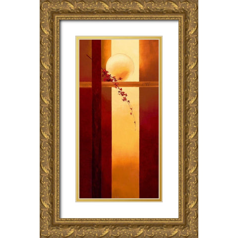 Vers la lumiere Gold Ornate Wood Framed Art Print with Double Matting by Triki, Bernadette