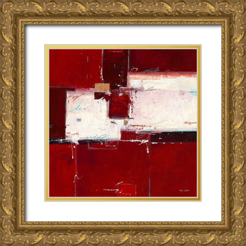 Red I Gold Ornate Wood Framed Art Print with Double Matting by van der Werf, Ron