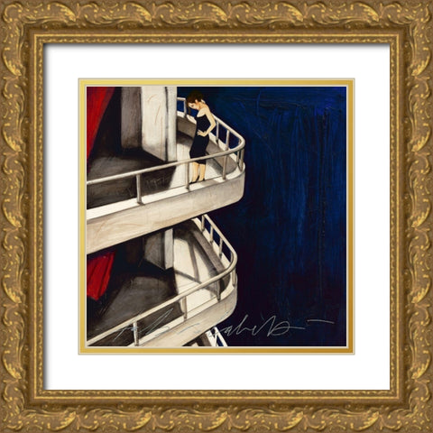 Dalla finestra di Jan e Larry Gold Ornate Wood Framed Art Print with Double Matting by Calvetti, Fabio