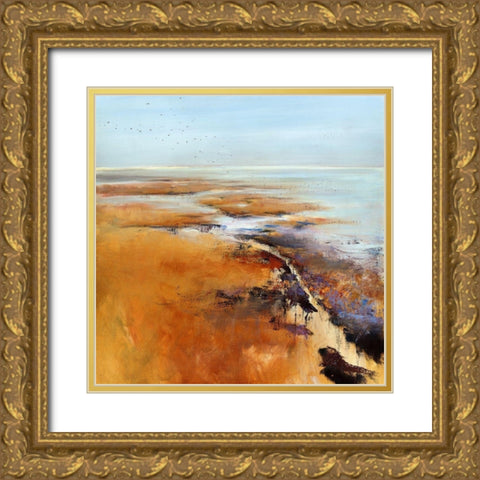 Remembering Terschelling Gold Ornate Wood Framed Art Print with Double Matting by Groenhart, Jan