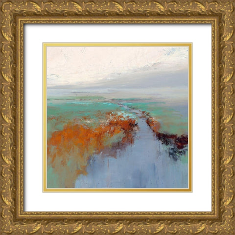 Silver light Gold Ornate Wood Framed Art Print with Double Matting by Groenhart, Jan