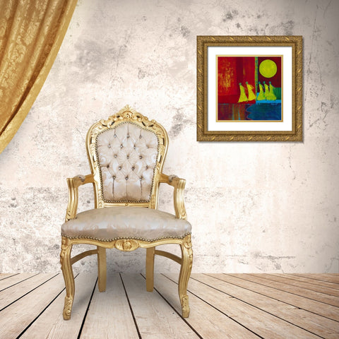 Red Carpet II Gold Ornate Wood Framed Art Print with Double Matting by van Ginkel, Marjolijn