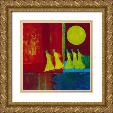 Red Carpet II Gold Ornate Wood Framed Art Print with Double Matting by van Ginkel, Marjolijn