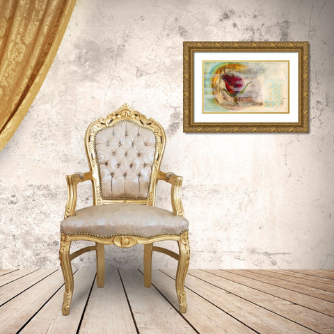 Libertad Gold Ornate Wood Framed Art Print with Double Matting by Leys, Gemma