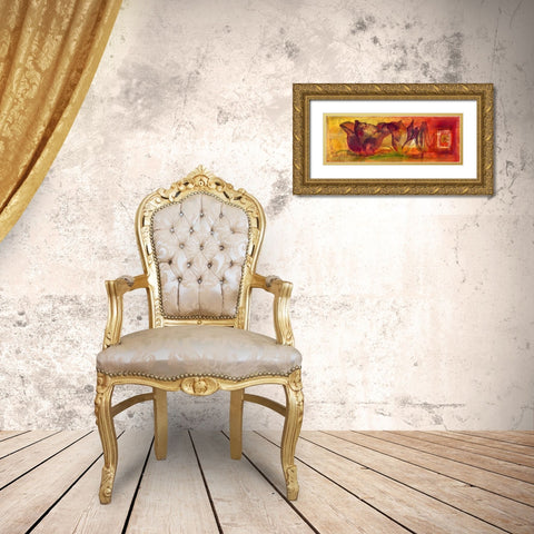 Tu risa II Gold Ornate Wood Framed Art Print with Double Matting by Leys, Gemma