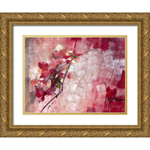 Symphony in Red Gold Ornate Wood Framed Art Print with Double Matting by Dreyer, Ingeborg