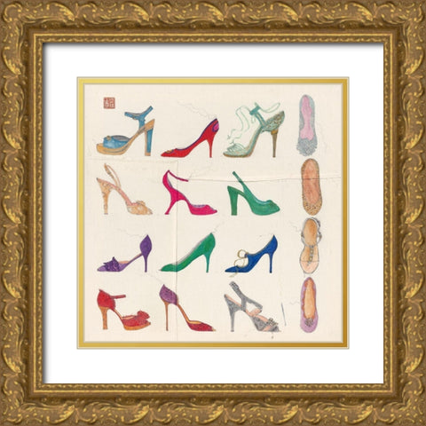 Les vacances Gold Ornate Wood Framed Art Print with Double Matting by Place, Pauline