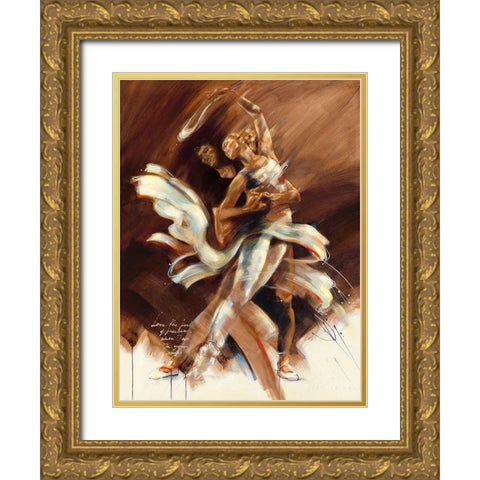 Love the Feeling of Freedom Gold Ornate Wood Framed Art Print with Double Matting by Meijering, Kitty