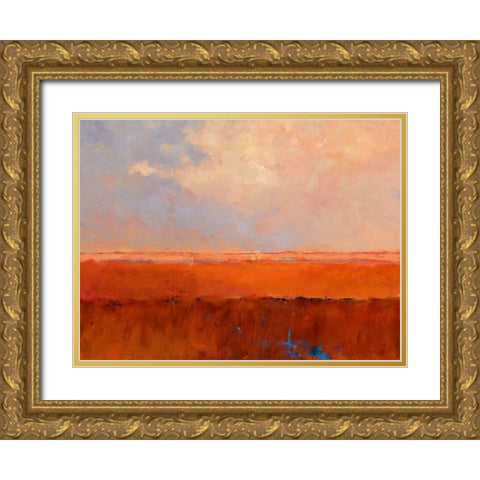 Endless Landscape Gold Ornate Wood Framed Art Print with Double Matting by Groenhart, Jan