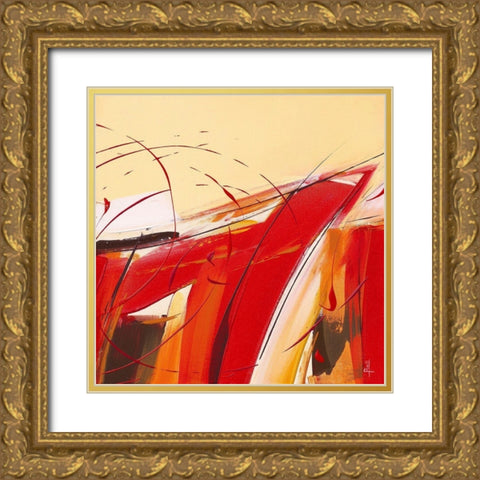 Evanescence II Gold Ornate Wood Framed Art Print with Double Matting by Ball, Veronique