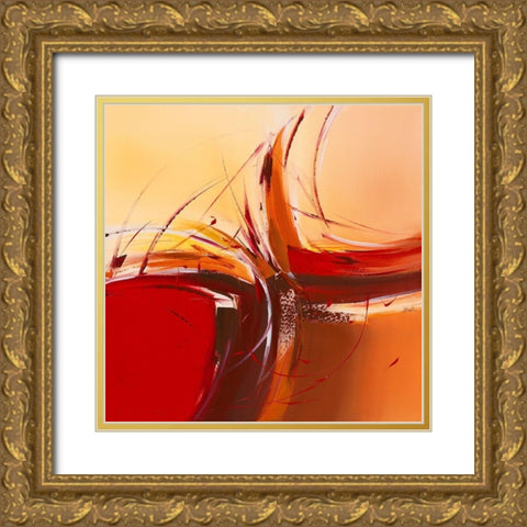 Incandescence Gold Ornate Wood Framed Art Print with Double Matting by Ball, Veronique