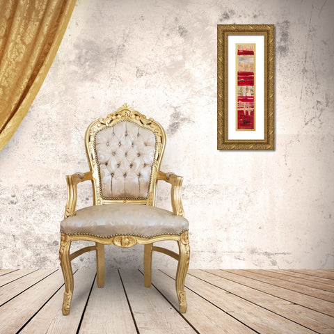 Metamorphosen III Gold Ornate Wood Framed Art Print with Double Matting by Richter-Armgart, Rose