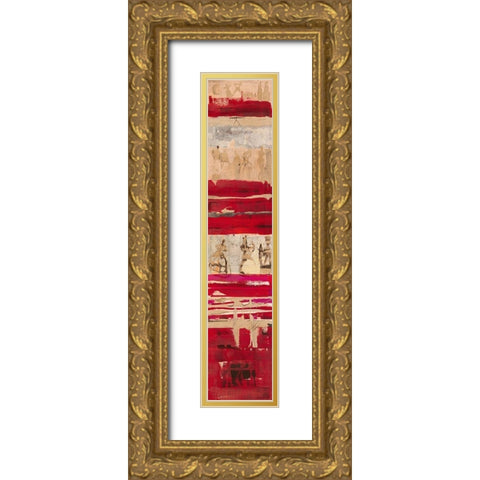Metamorphosen III Gold Ornate Wood Framed Art Print with Double Matting by Richter-Armgart, Rose