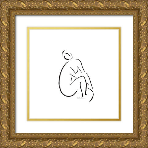 Florence Gold Ornate Wood Framed Art Print with Double Matting by Marteau, Frederique