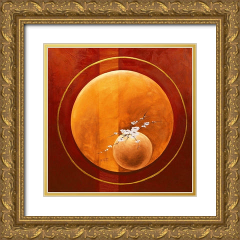 Delicatesse Gold Ornate Wood Framed Art Print with Double Matting by Triki, Bernadette