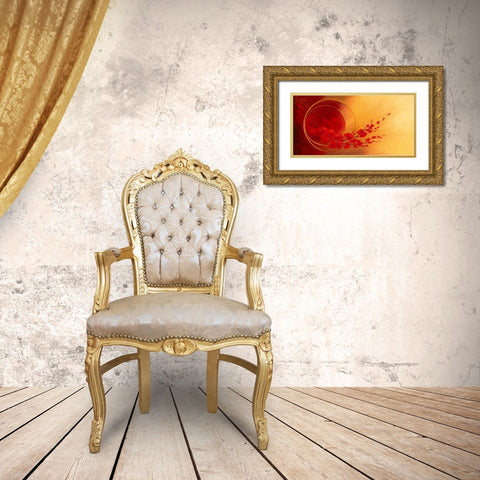 L envol Gold Ornate Wood Framed Art Print with Double Matting by Triki, Bernadette