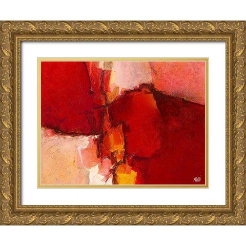 Orkis 2006 Gold Ornate Wood Framed Art Print with Double Matting by Marchi