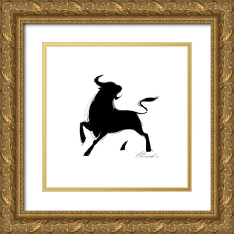La corrida I Gold Ornate Wood Framed Art Print with Double Matting by Panasenko, Inna