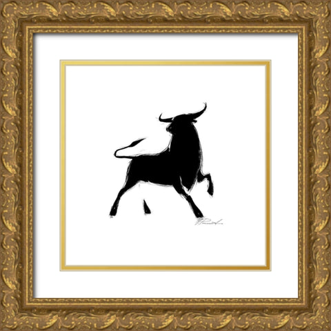 La corrida III Gold Ornate Wood Framed Art Print with Double Matting by Panasenko, Inna