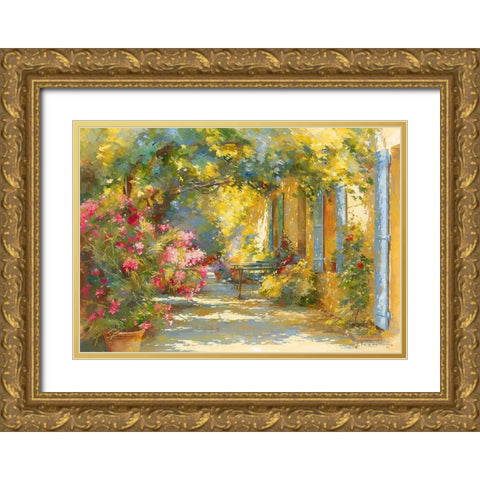 Explosion Gold Ornate Wood Framed Art Print with Double Matting by Messely, Johan