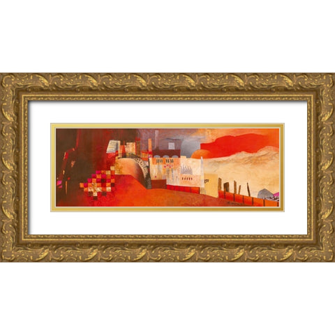 Industrial Landscape 2 Gold Ornate Wood Framed Art Print with Double Matting by Holtkamp, Margreet