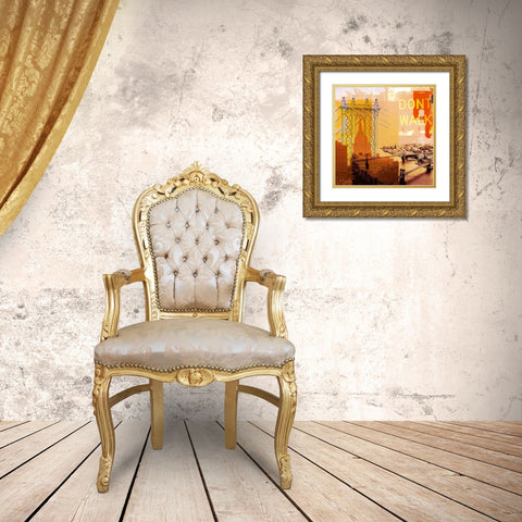 New York I Gold Ornate Wood Framed Art Print with Double Matting by Luger, Gery