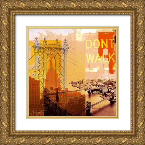 New York I Gold Ornate Wood Framed Art Print with Double Matting by Luger, Gery