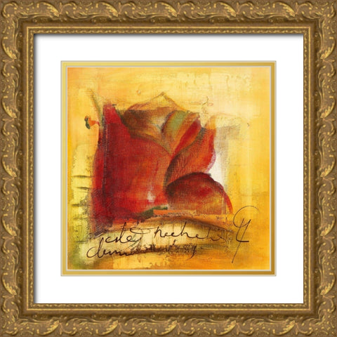 La Noche Gold Ornate Wood Framed Art Print with Double Matting by Leys, Gemma