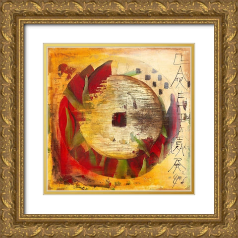 Rosa I Gold Ornate Wood Framed Art Print with Double Matting by Leys, Gemma