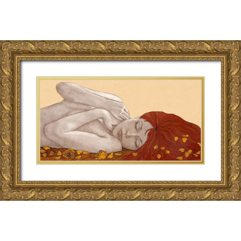 Sweet Dreams Gold Ornate Wood Framed Art Print with Double Matting by Gouskova, Olga