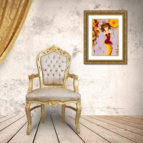 Futilite Gold Ornate Wood Framed Art Print with Double Matting by Bismuth, Zed