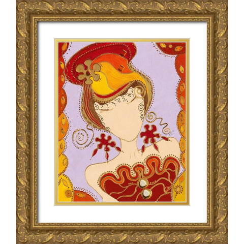 Lolita Gold Ornate Wood Framed Art Print with Double Matting by Bismuth, Zed