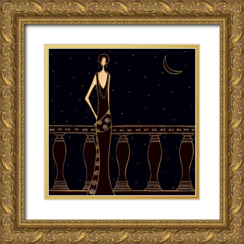 Distinction Gold Ornate Wood Framed Art Print with Double Matting by Laly