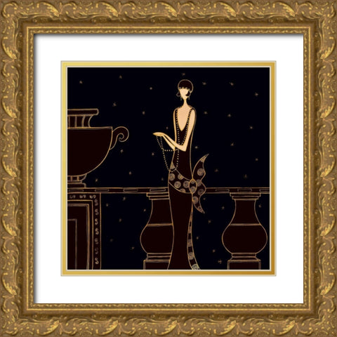 Grace Gold Ornate Wood Framed Art Print with Double Matting by Laly