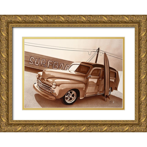 Wood Spirit II Gold Ornate Wood Framed Art Print with Double Matting by Tempier, Guy